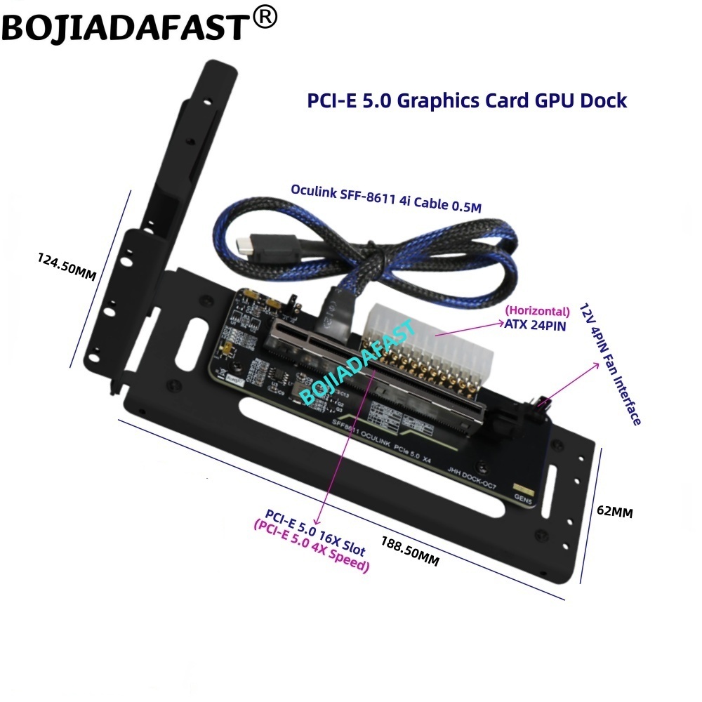 Oculink Egpu Dock Graphics Card - PCI-E 5.0 X4 OCuLink Zewnętrzna Karta